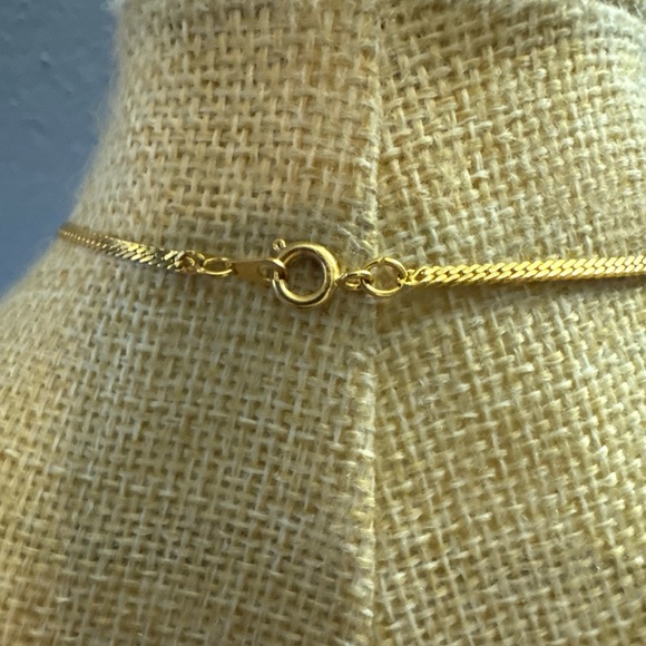 Gold Tone Chain  Flying Eagle Rhinestone Pendant Necklace Statement Bird - Picture 4 of 4